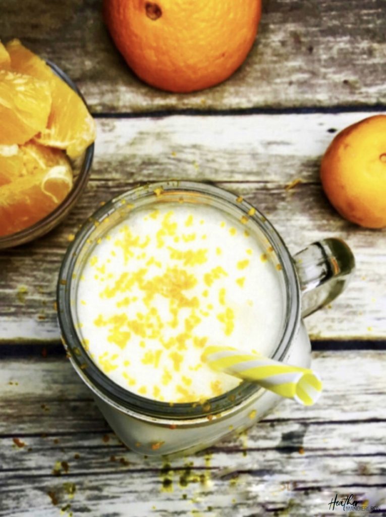This orange creamsicle smoothie is made from fresh oranges and is packed full of vitamin C