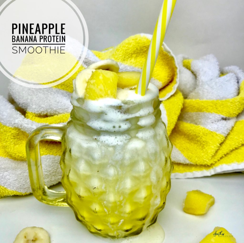 Pineapple banana protein smoothie