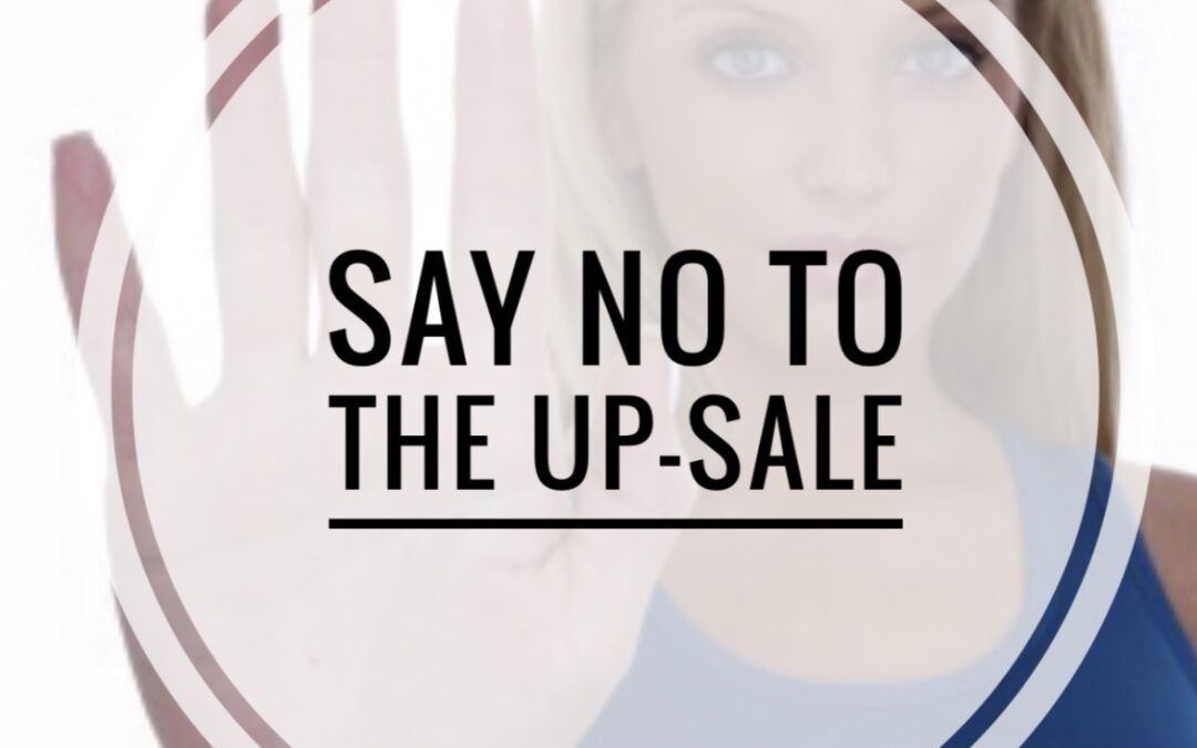 Up-selling is a common practice in marketing, but it doesn’t help your health or weight loss goals at all. Just say no to the up-sale of bigger food portions.