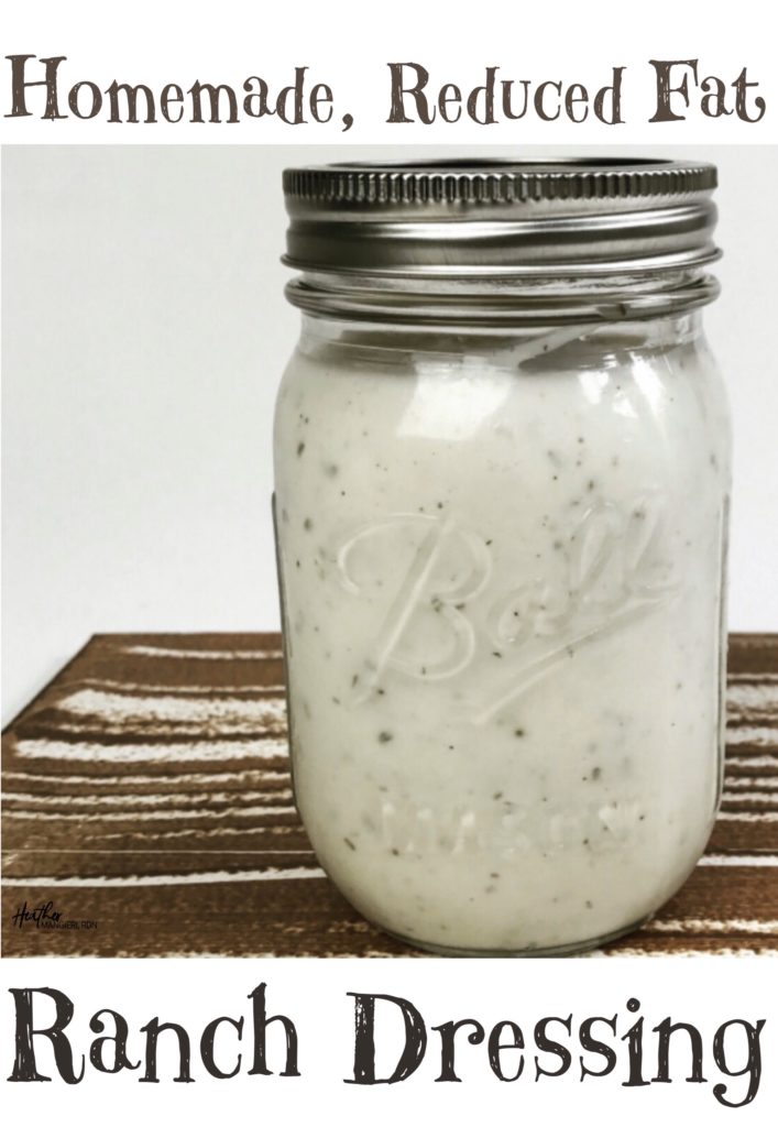 Homemade, Lower Calorie, Lower-Fat Ranch Dressing