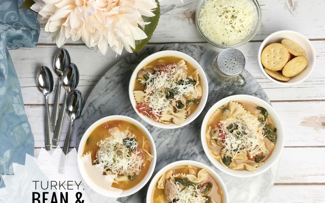 Leftovers? Try this Healthy Turkey, Bean & Pasta Soup