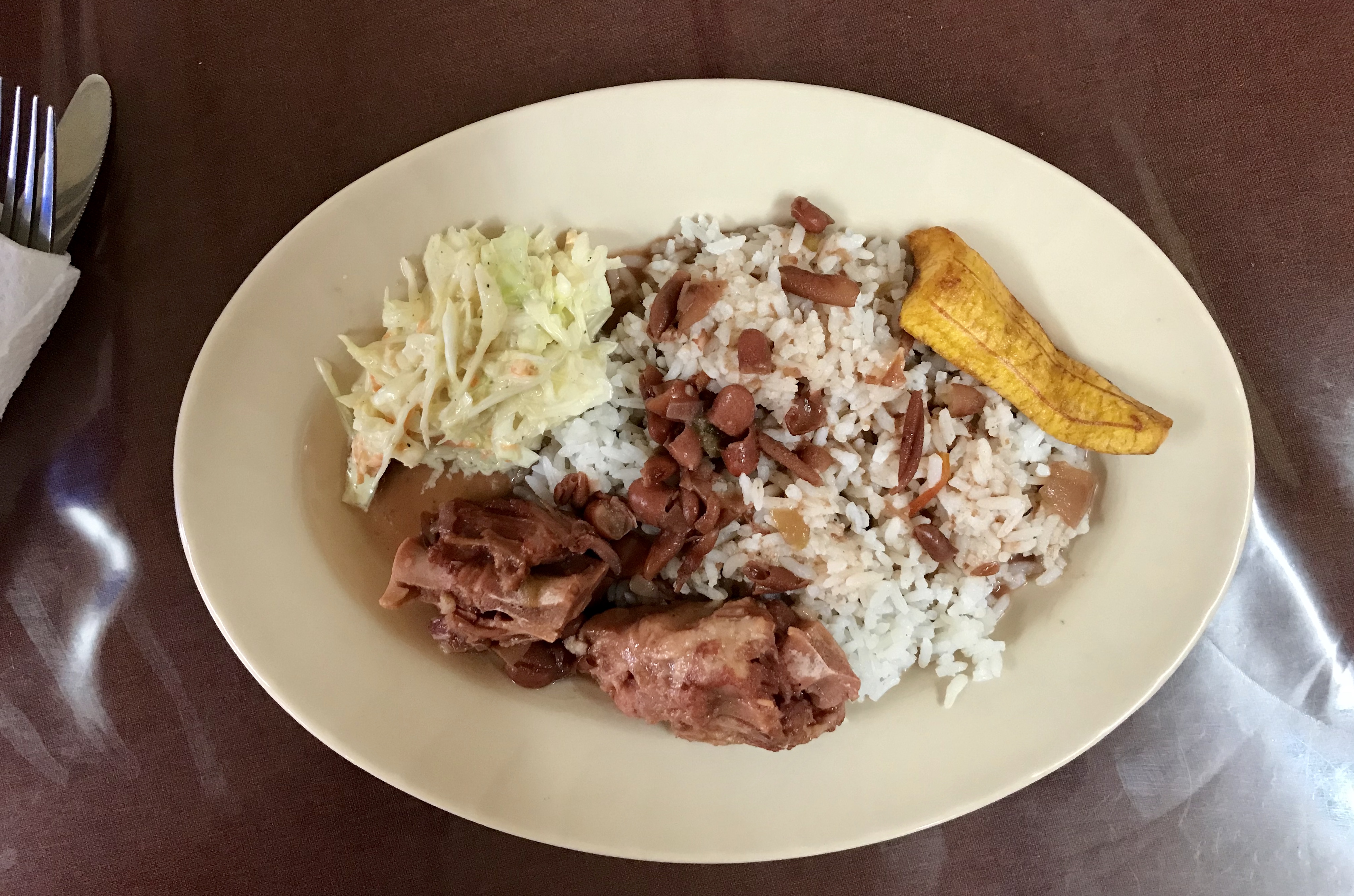 Foods to Eat in San Pedro Belize Pigs Tale beans rice plantans Belize