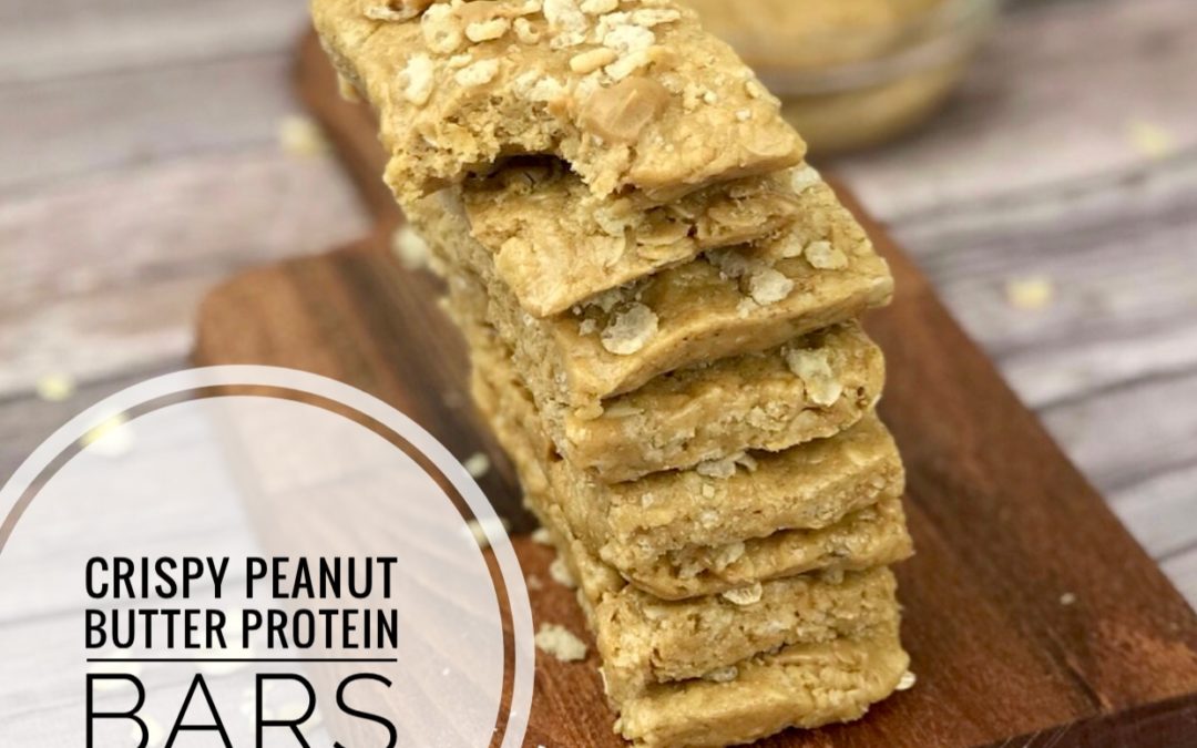 No-Bake Crispy Peanut Butter Protein Bars