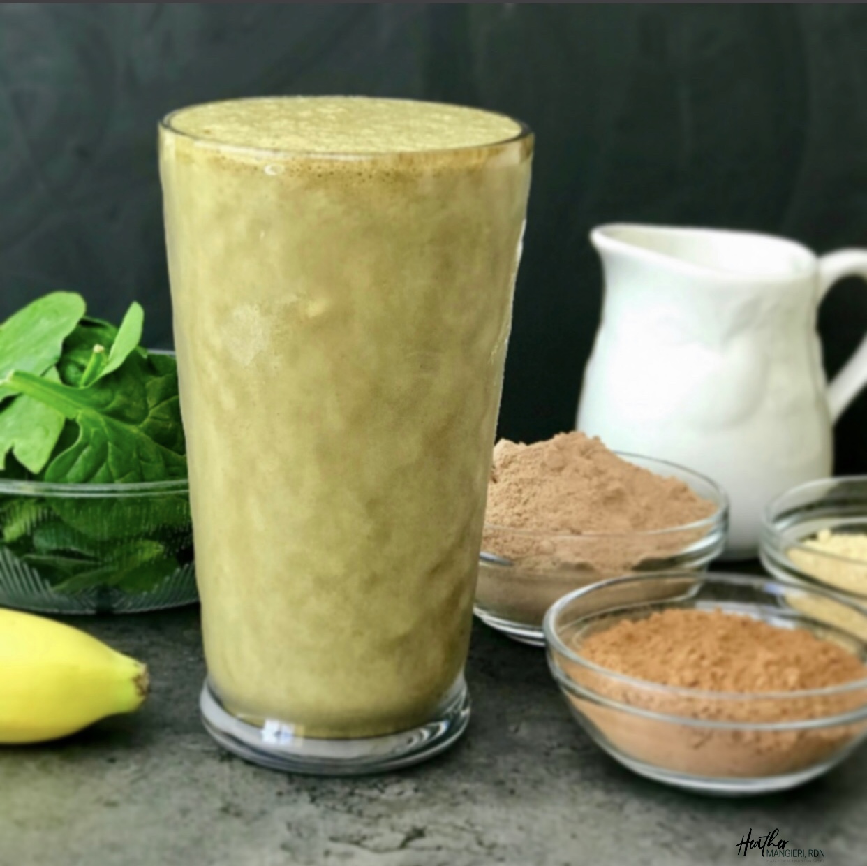 Protein Greens Chocolate Pb Smoothie Heather Mangieri Nutrition