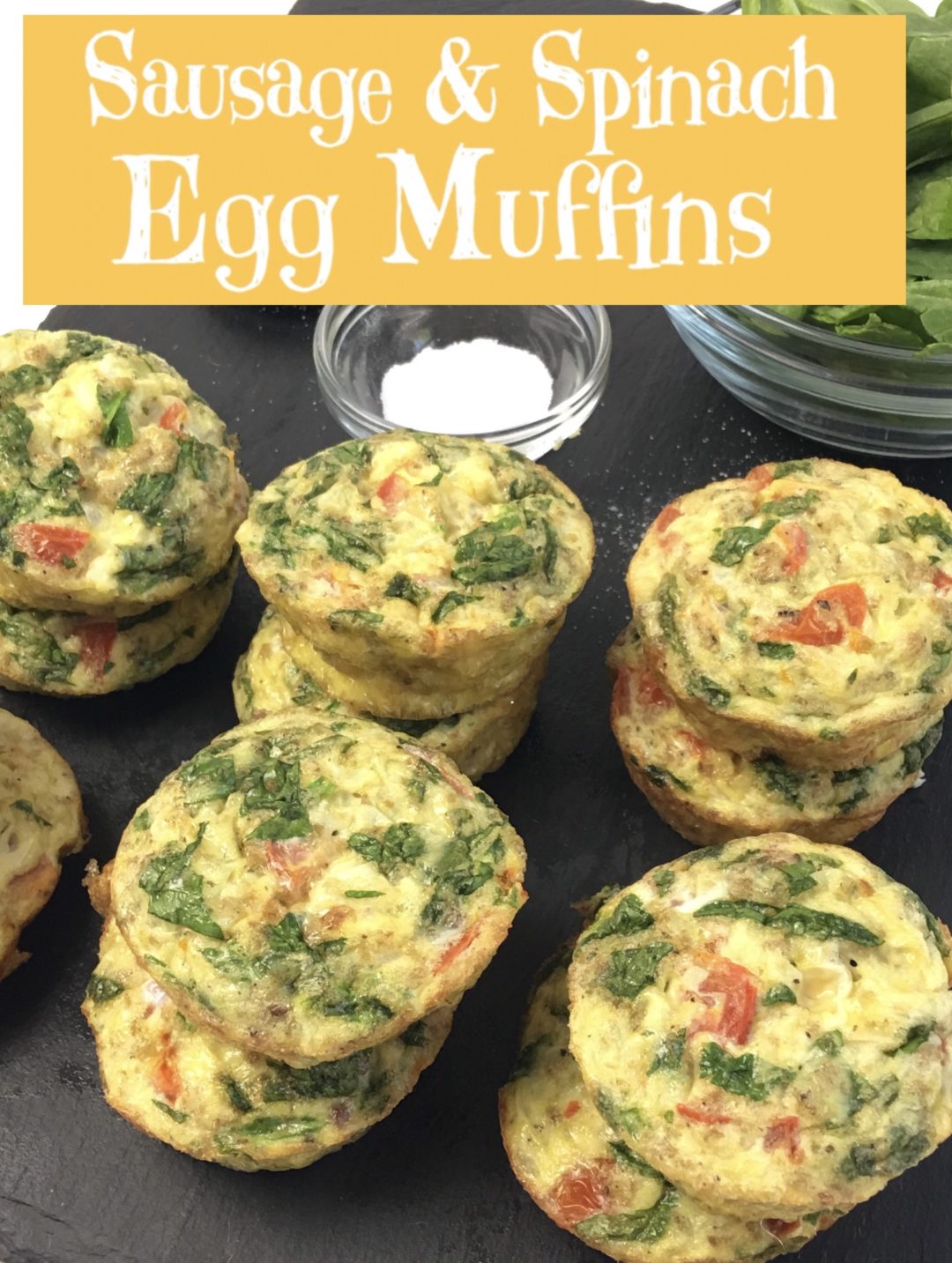 Sausage and Spinach Egg Muffins Heather Mangieri Nutrition