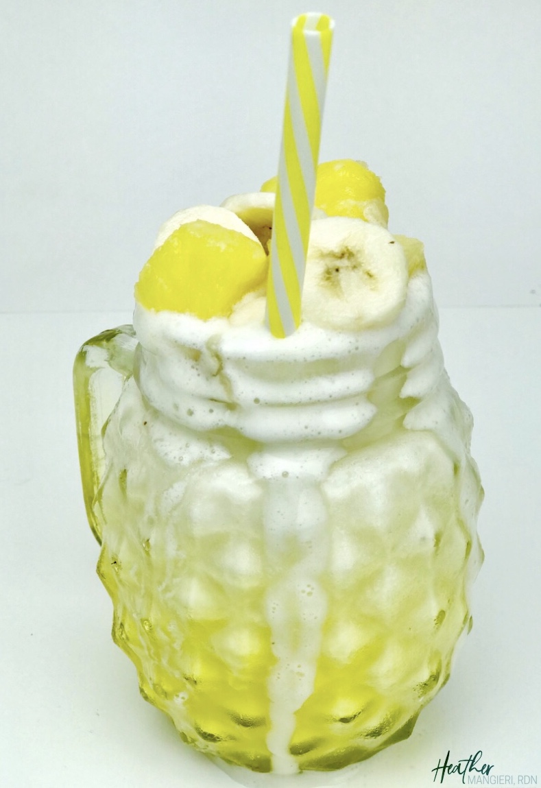 Protein Pineapple Banana Smoothie Heather Mangieri Nutrition