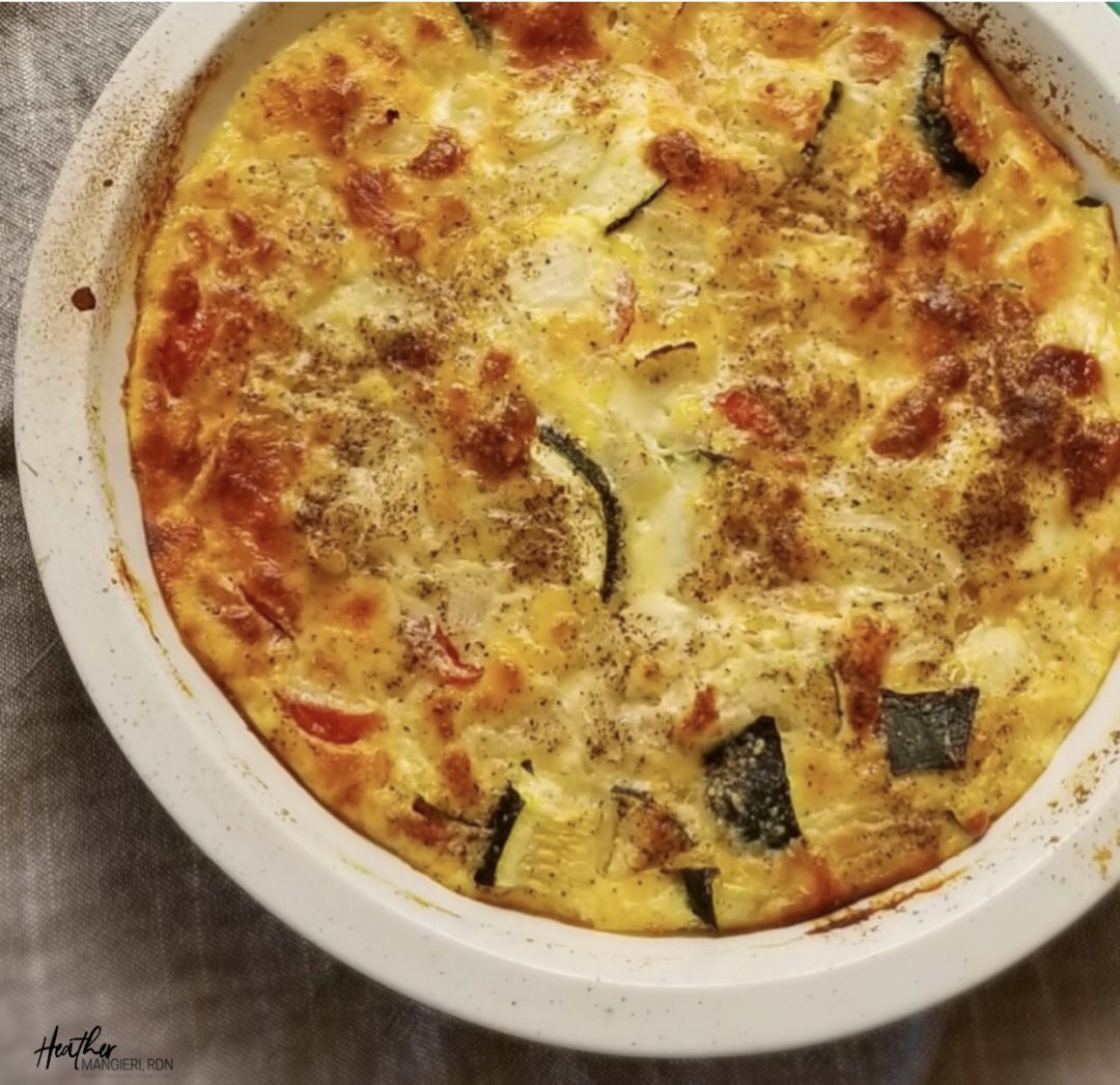 Crustless Zucchini and Tomato Pie (glutenfree) Heather Mangieri