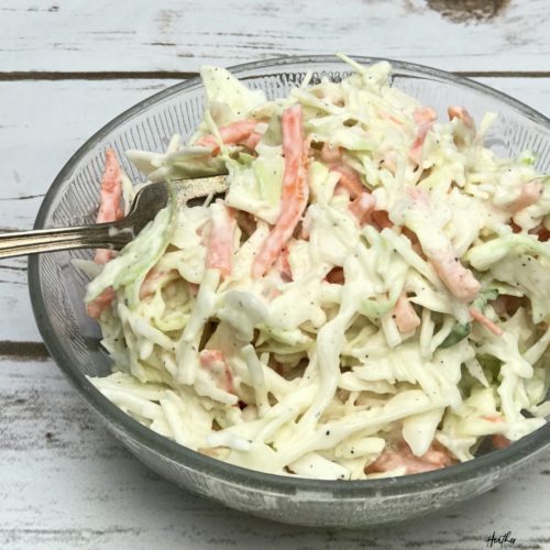 Creamy slaw to give flavor and crunch to meals