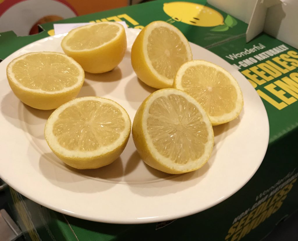 Seedless lemons -- we learned new, innovative ways that produce is being grown and packaged specifically for food service establishments.