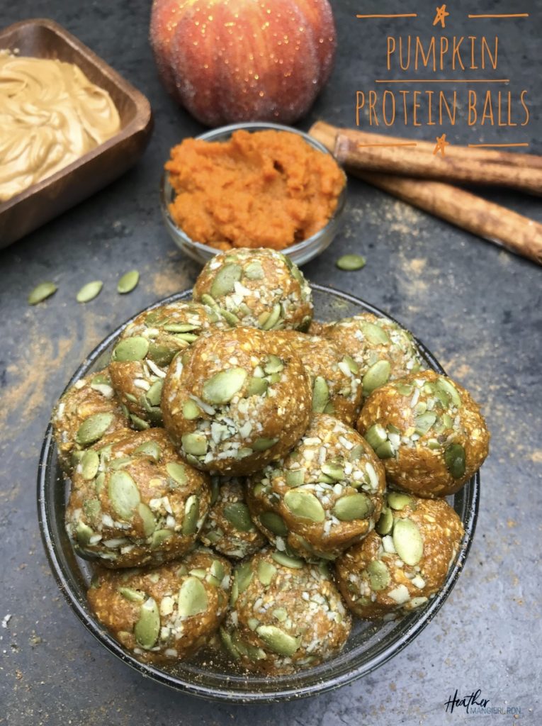 Pumpkin Protein Balls (No Bake Energy Bites) - The Balanced Nutritionist