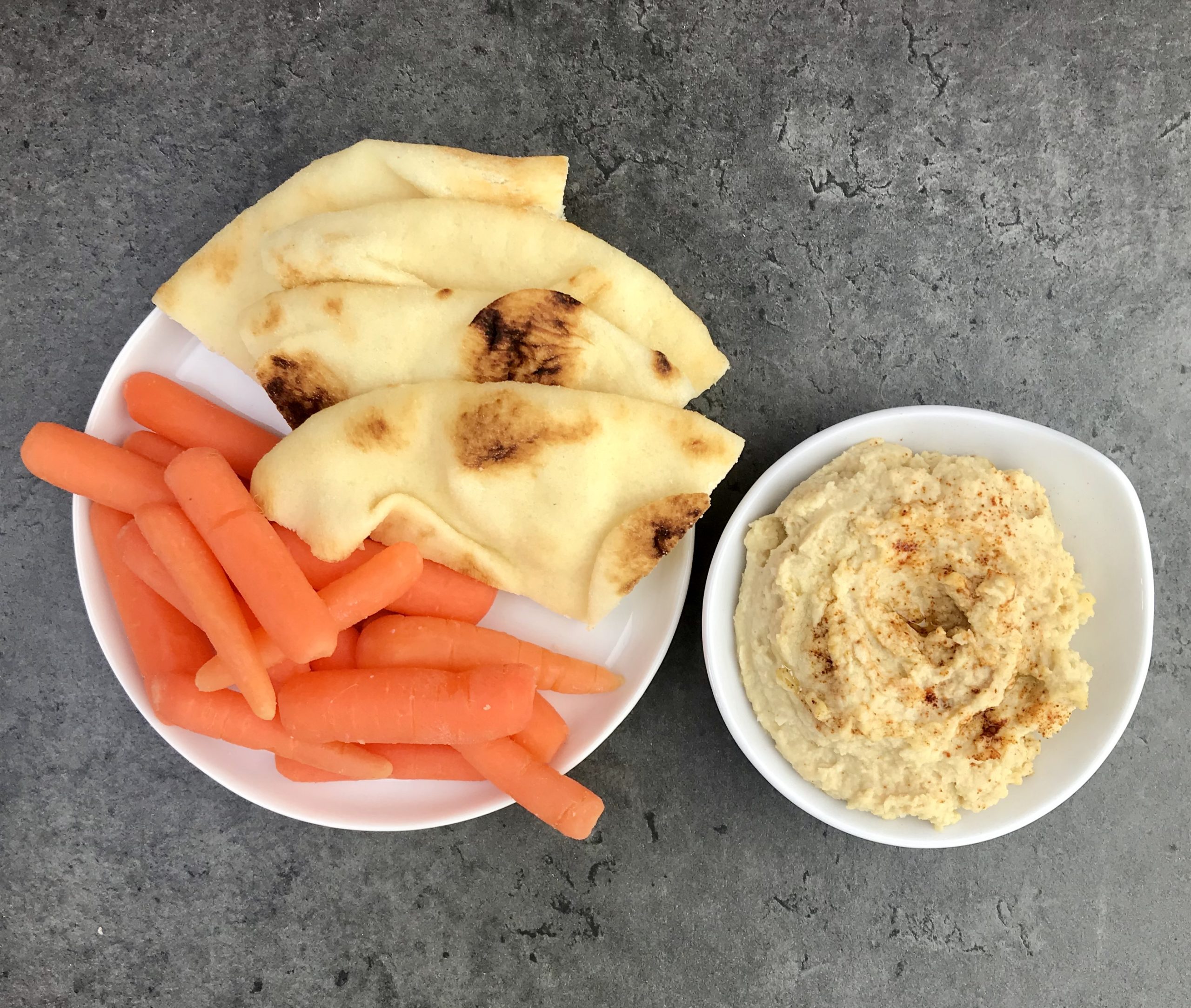 Snacks for Athletes Hummus, carrots and Naan Bread Heather Mangieri Nutrition
