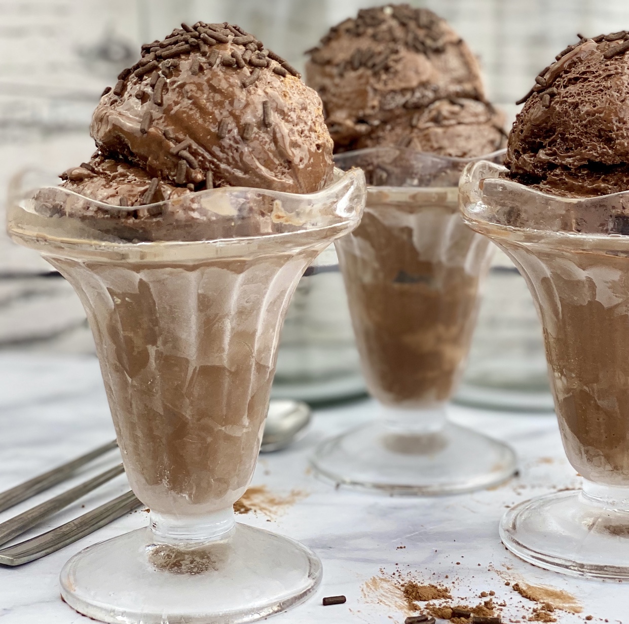 Protein Packed, Low-Fat Chocolate Ice Cream | Heather Mangieri Nutrition