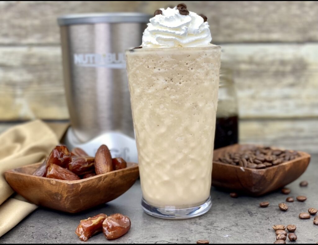 This creamy, coffee smoothie combines coffee,  Greek yogurt, dates and milk to make a delicious, quick meal packed with carbohydrates, fiber, protein and a kick of caffeine to wake you up and start your day. Perfect for busy mornings or as a protein-packed, afternoon pick-me-up.