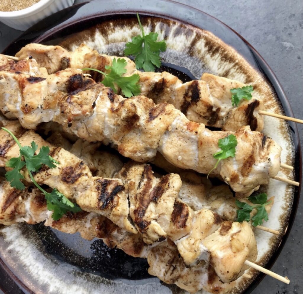 These simple jerk chicken kabobs are marinated in a homemade jerk seasoning blend and cooked to perfection on the grill.