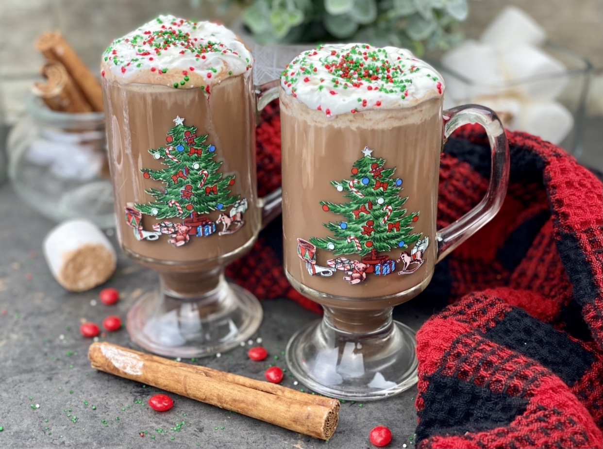 Enjoy a cup of halthier homemade hot cocoa at Christmas or other holidays