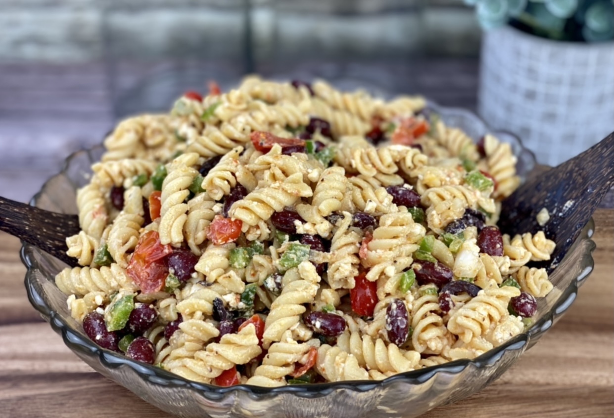 Protein-Packed Pasta Salad &#8211; Heather Mangieri Nutrition