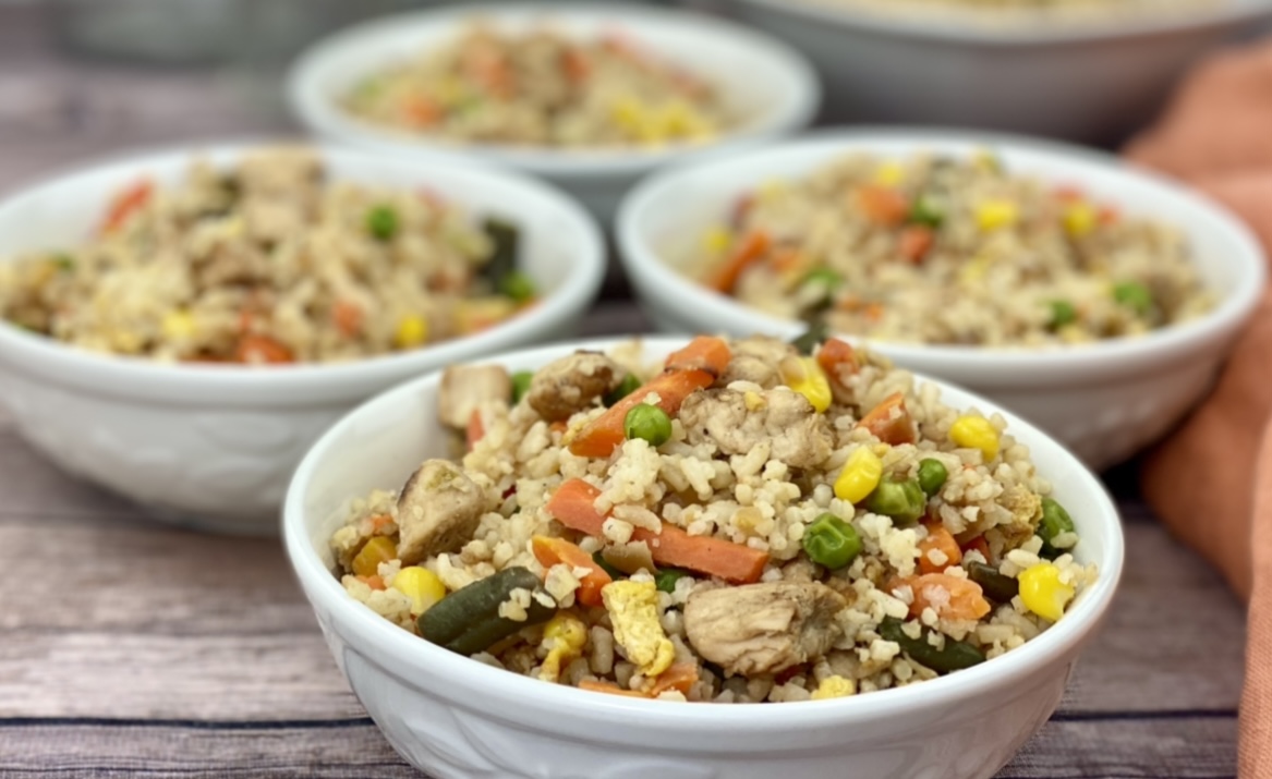 Chicken Fried Rice in Serving Bowls