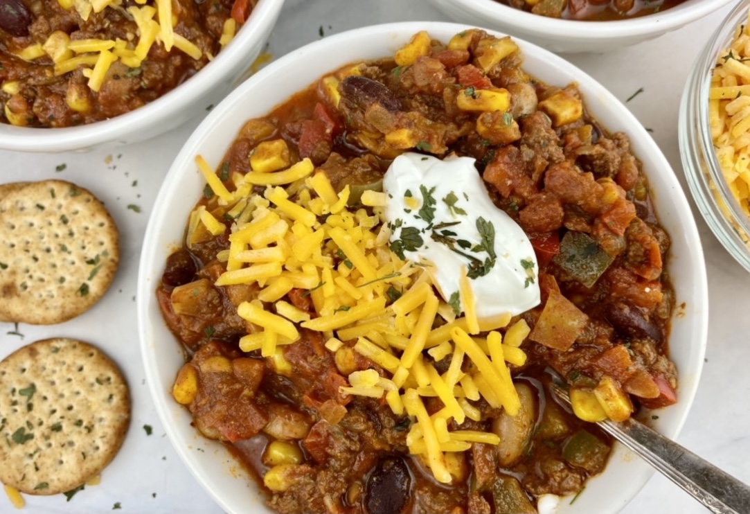 This is a photo of Vegetable Packed Chili from the Recipe provided